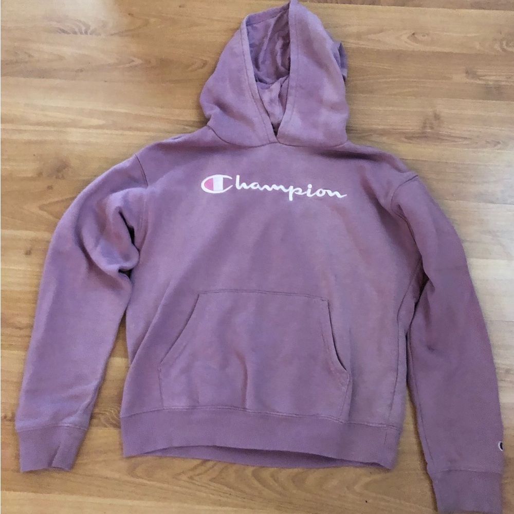 Champion Hoodie Sweatshirt Youth Size L Champion Logo on Front
